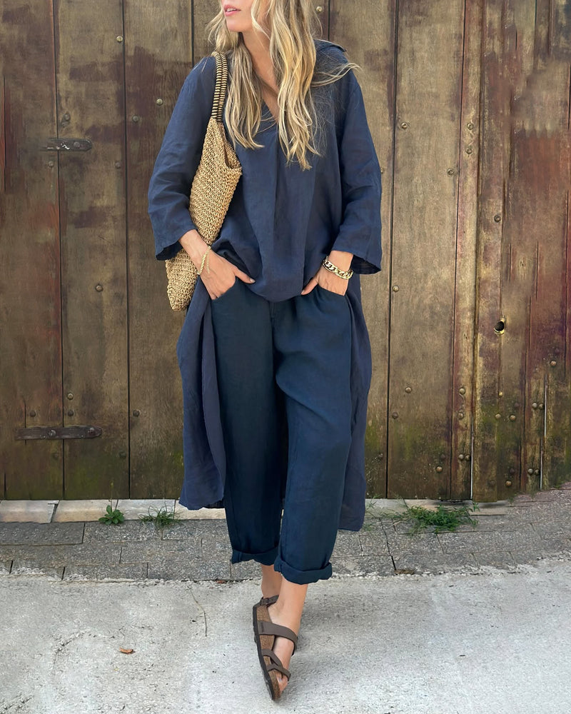 Alessandra | Women's Casual Summer Set with Lightweight Top and Matching Bottoms
