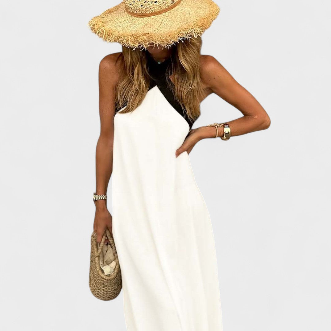 Elsie | Women's Cross-Neck Maxi Dress with Flowing Design and Versatile Style