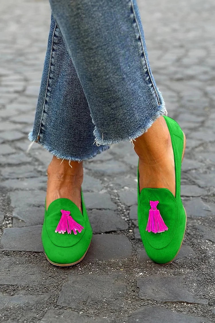 Colette | Women's Tassel Accent Loafers with Slip-On Design and Versatile Style