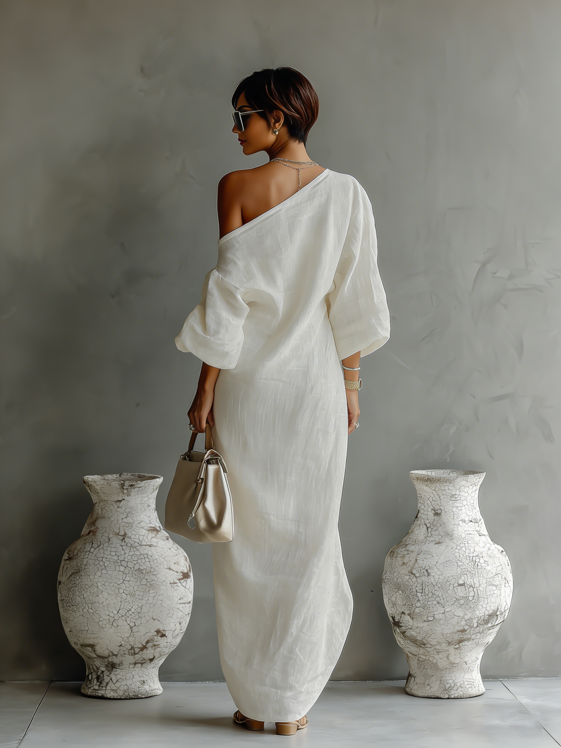 Emily | Women's One-Shoulder Flowing Elegant Dress
