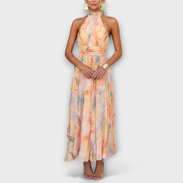 Elowen | Stylish Halter Maxi Dress Perfect for Summer Occasions