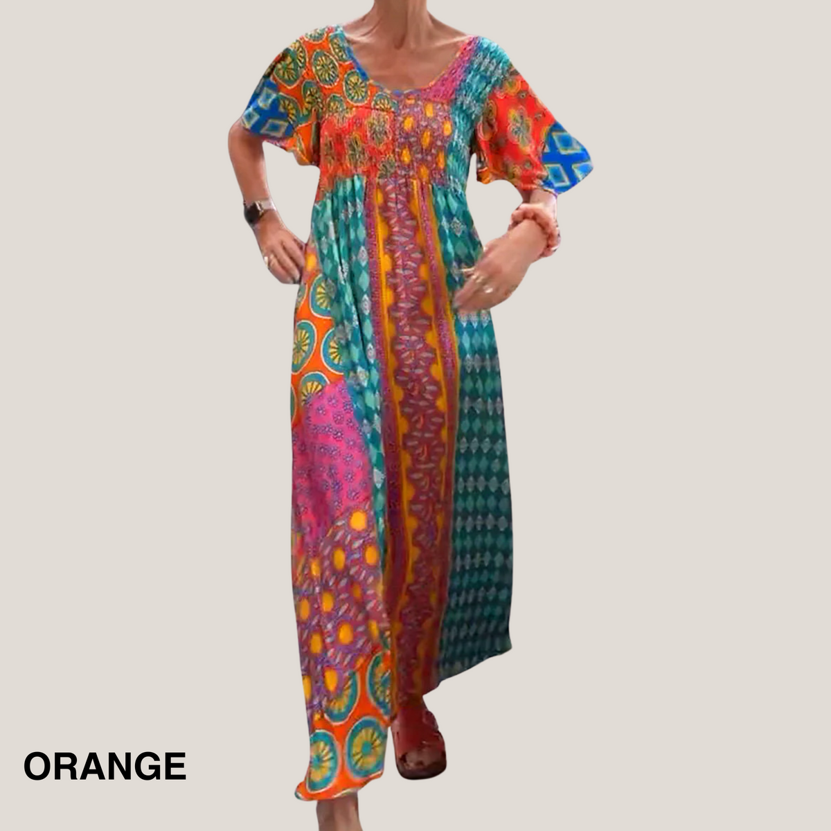 Amaryllis | Women's Paisley Midi Dress with Flowy Design and Versatile Style