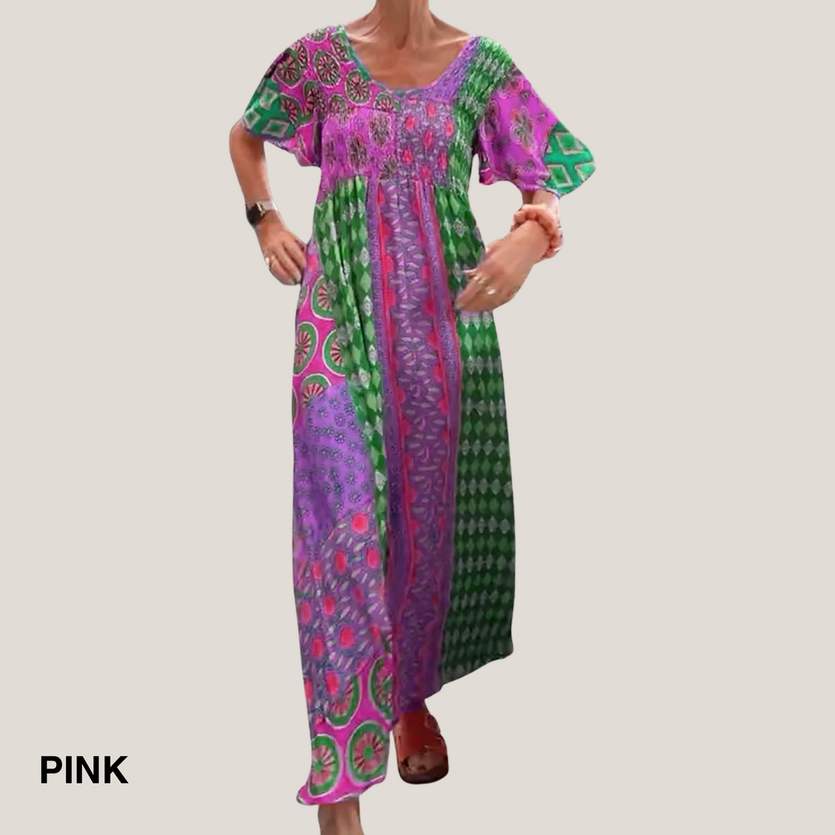 Amaryllis | Women's Paisley Midi Dress with Flowy Design and Versatile Style
