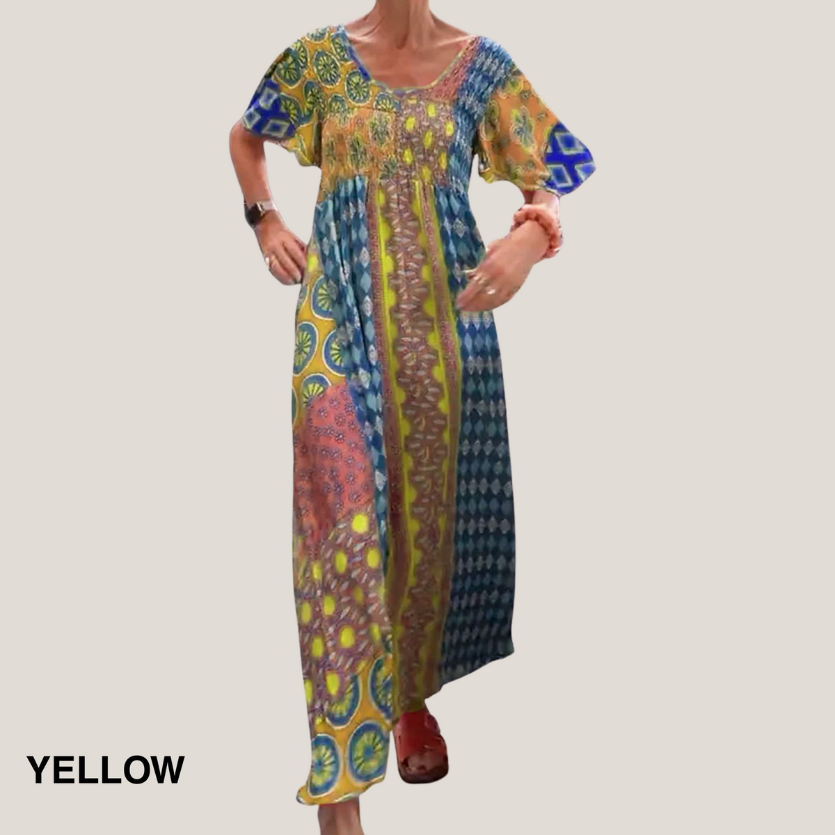 Amaryllis | Women's Paisley Midi Dress with Flowy Design and Versatile Style