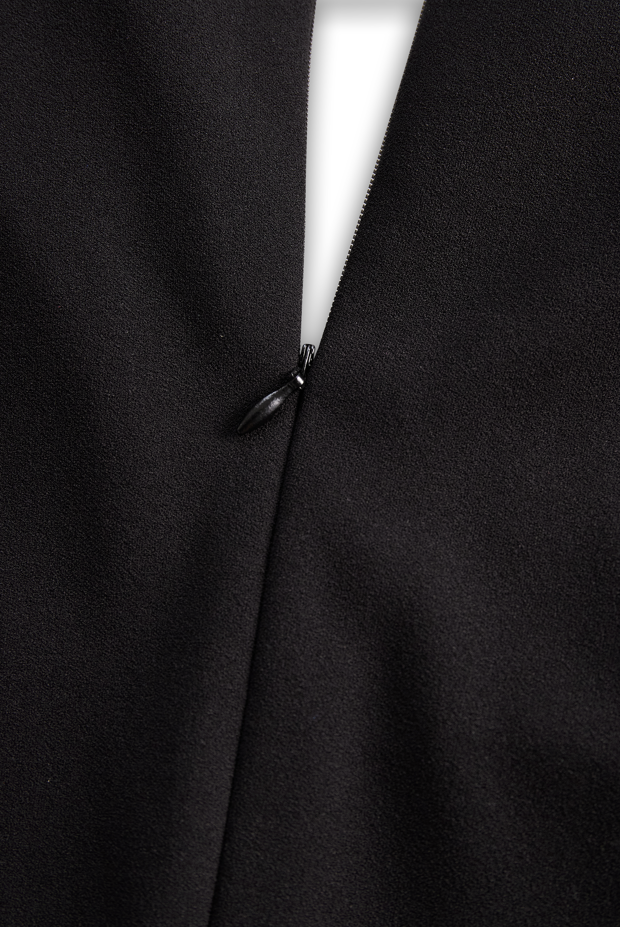 Ariana | Elegant Black Sheath Dress with Belt and Mandarin Collar