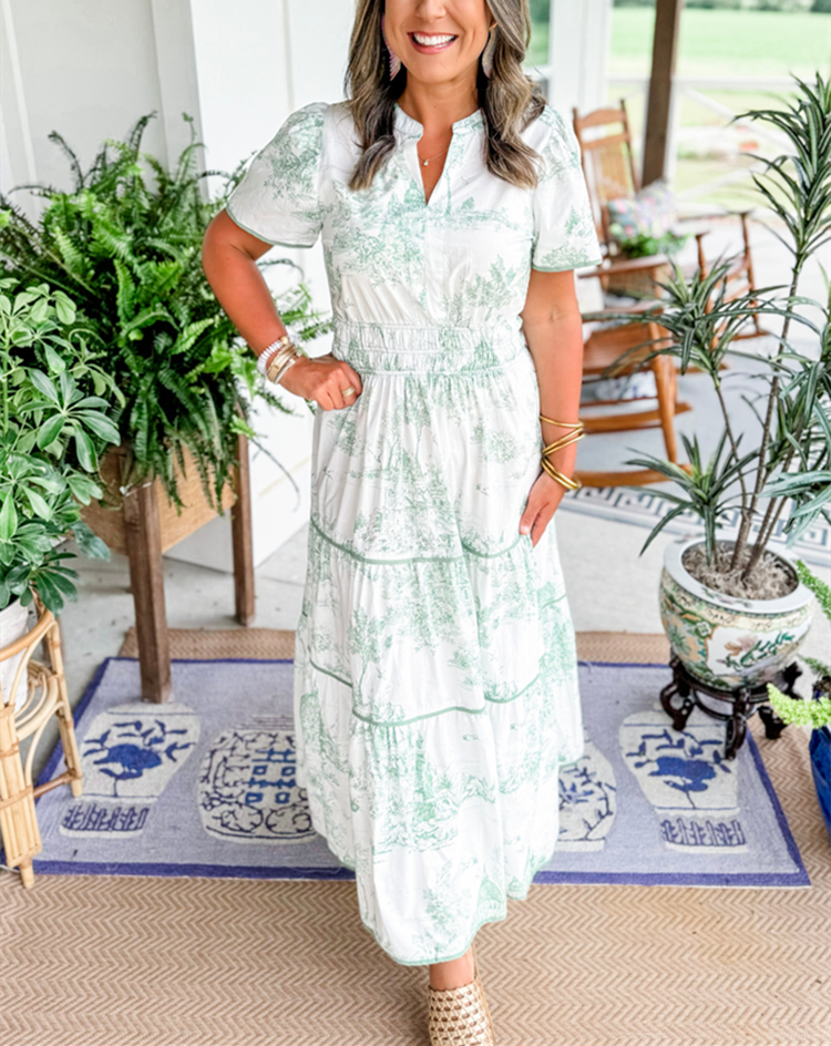 Felicity | Classic Toile Maxi Dress