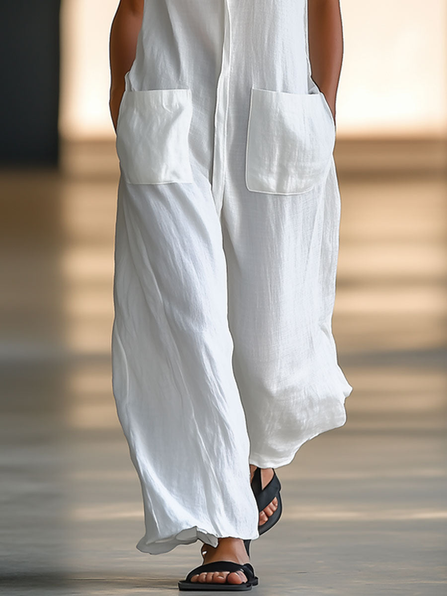 Emily | Women's Casual Retro Sleeveless Jumpsuit