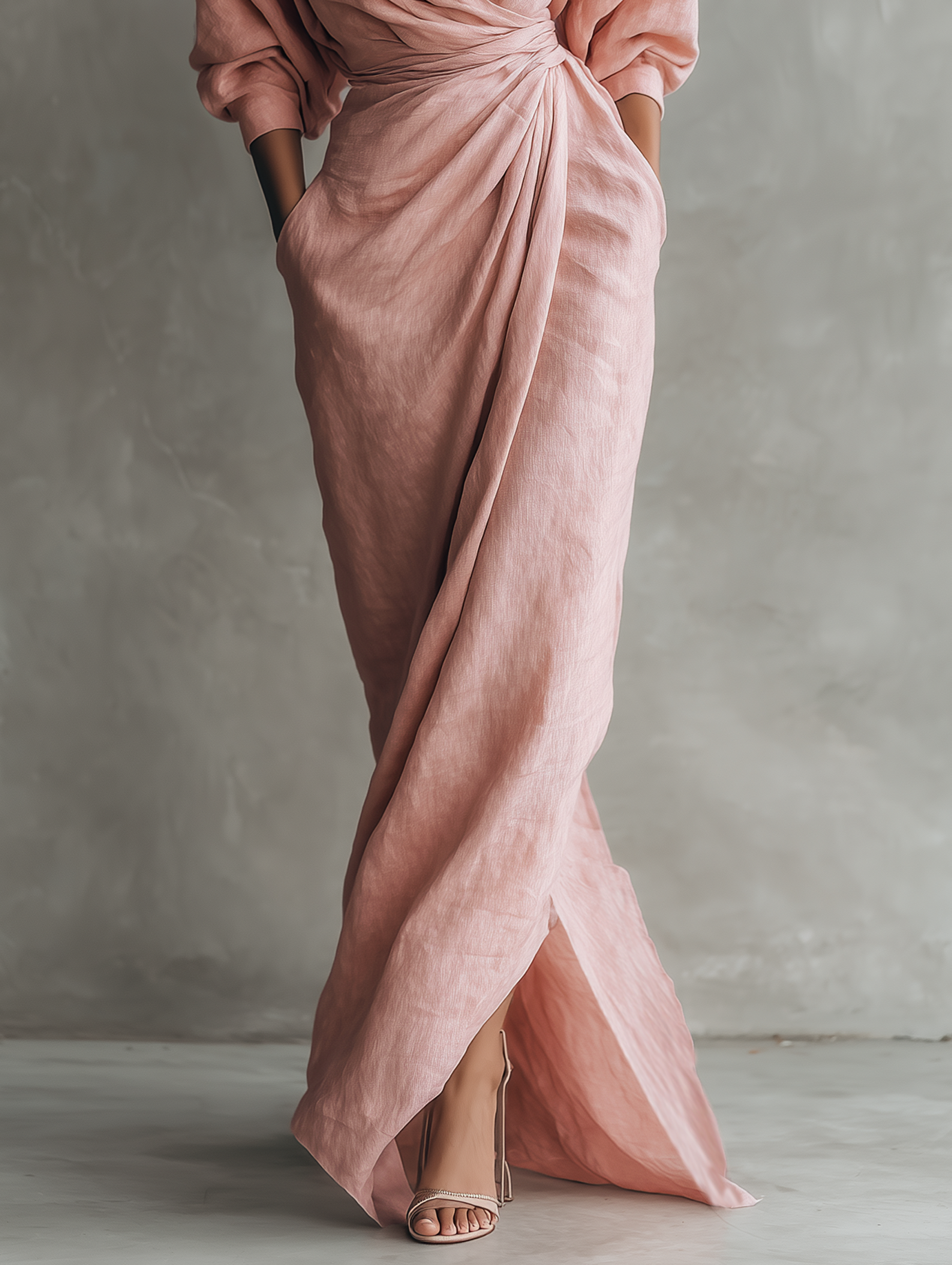 Amber | Minimalist V Neck Sleeveless Casual Maxi Dress