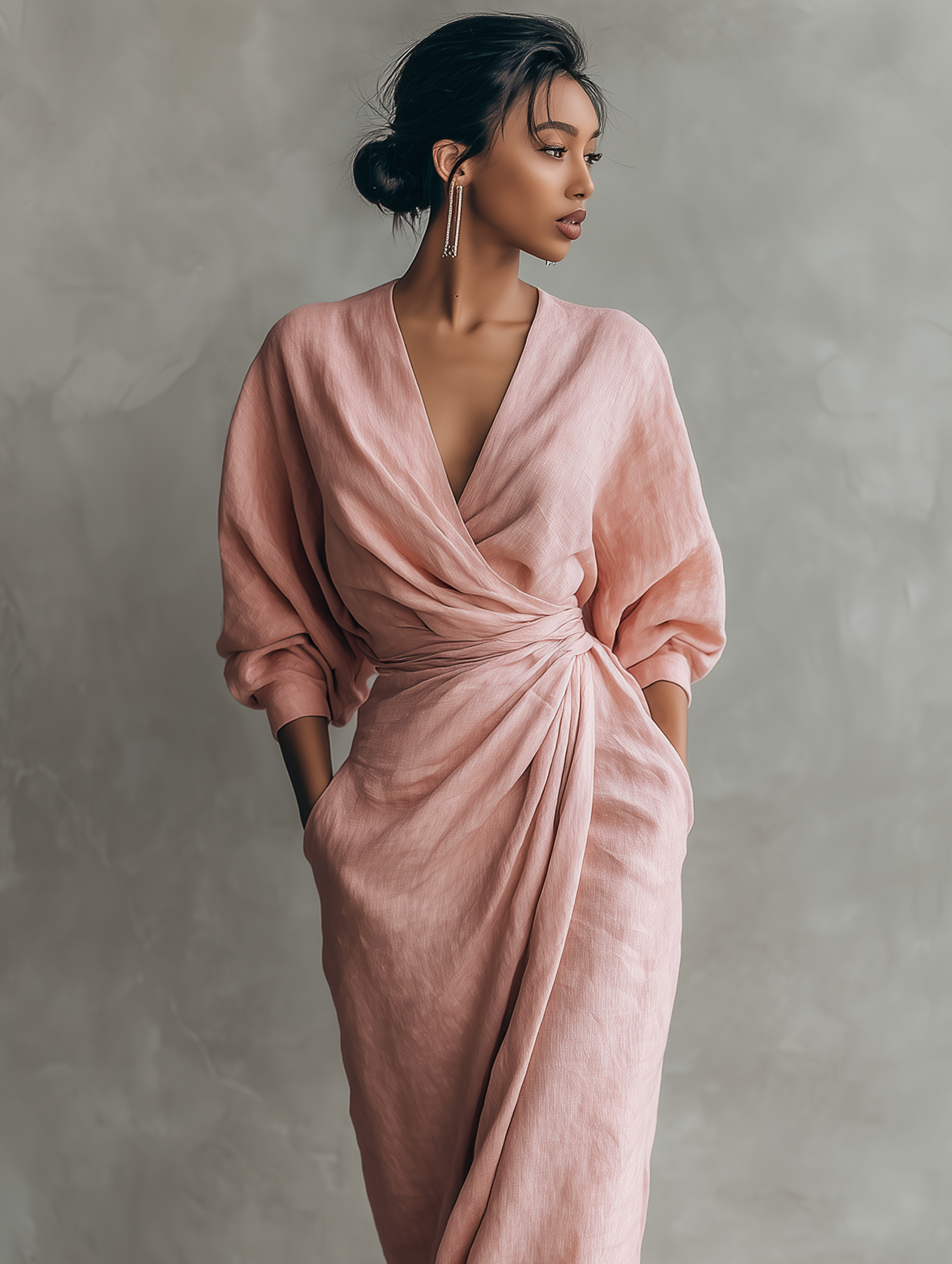 Amber | Minimalist V Neck Sleeveless Casual Maxi Dress
