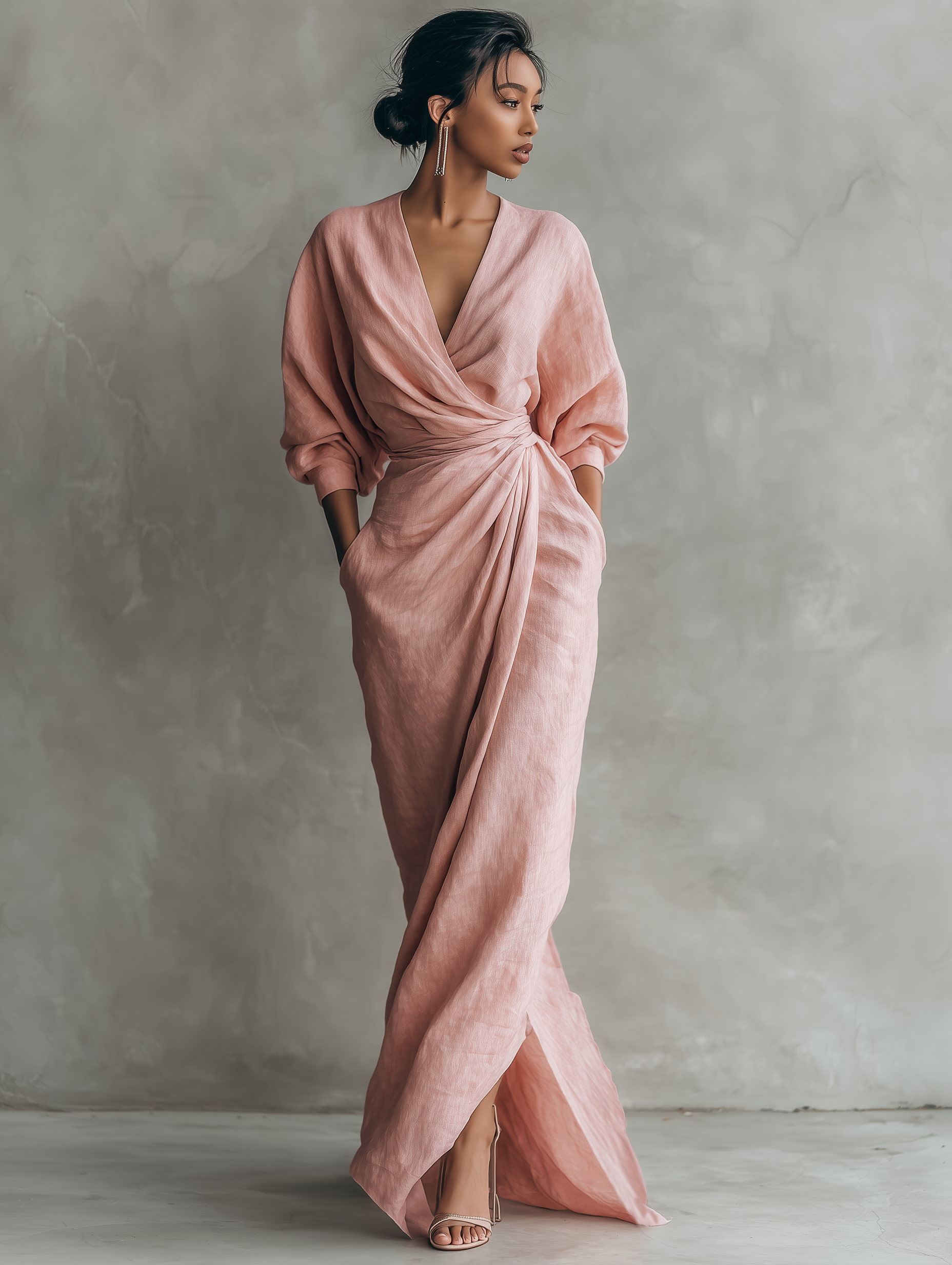 Amber | Minimalist V Neck Sleeveless Casual Maxi Dress