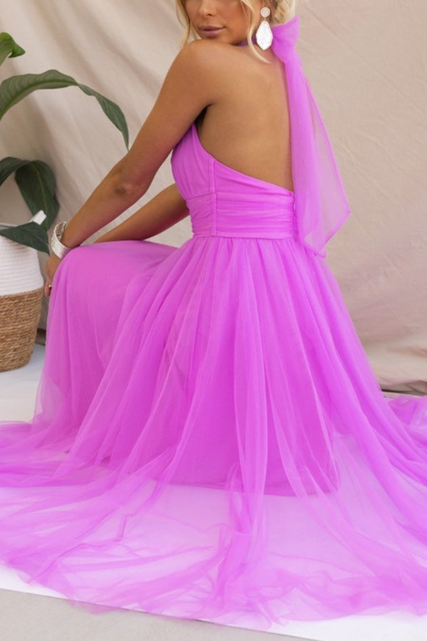 Bennett | Women's Tulle Dress with A-Line Silhouette and Sleeveless Design