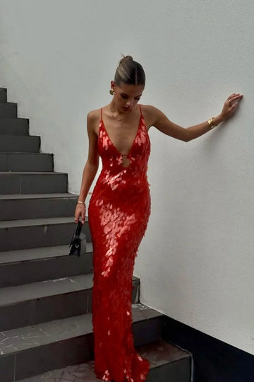 Adria | Women's Backless Sequin Dress with Elegant Design and Versatile Style