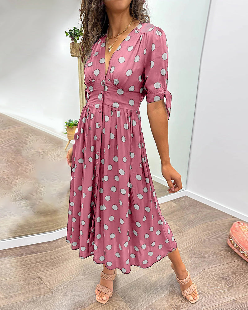 Daisy | Women's Polka Dot Dress with Flattering Fit and Classic Design