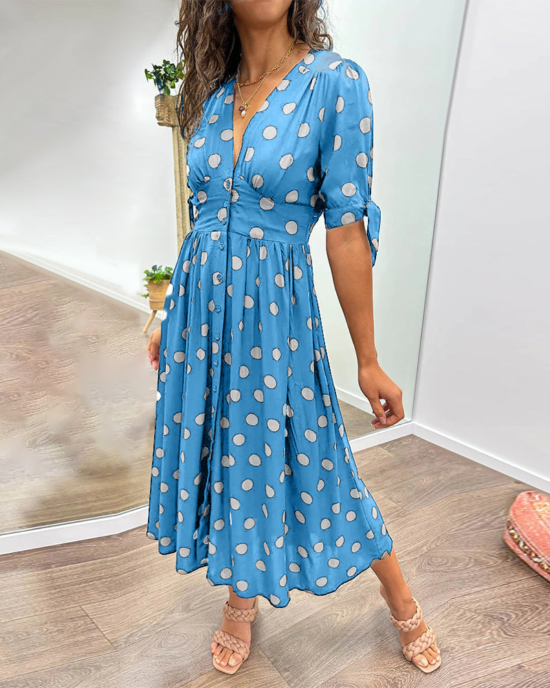 Daisy | Women's Polka Dot Dress with Flattering Fit and Classic Design