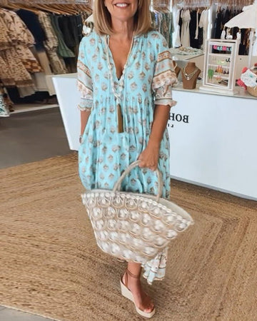 Bellemont | Women's Boho Midi Dress with Tassel Details and Flowing Design