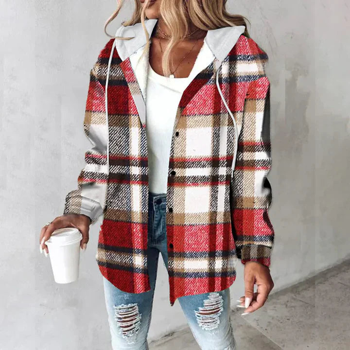 Carmen | Women's Checkered Lined Cardigan