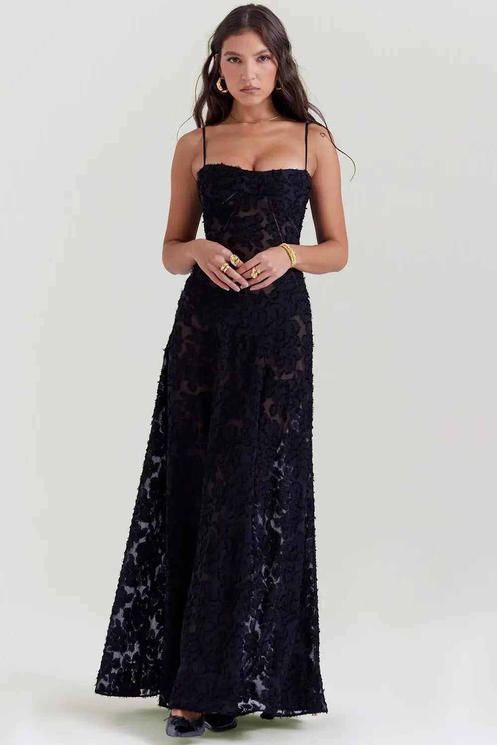 Ember | Women's Long Summer Dress with Open Back and Adjustable Straps
