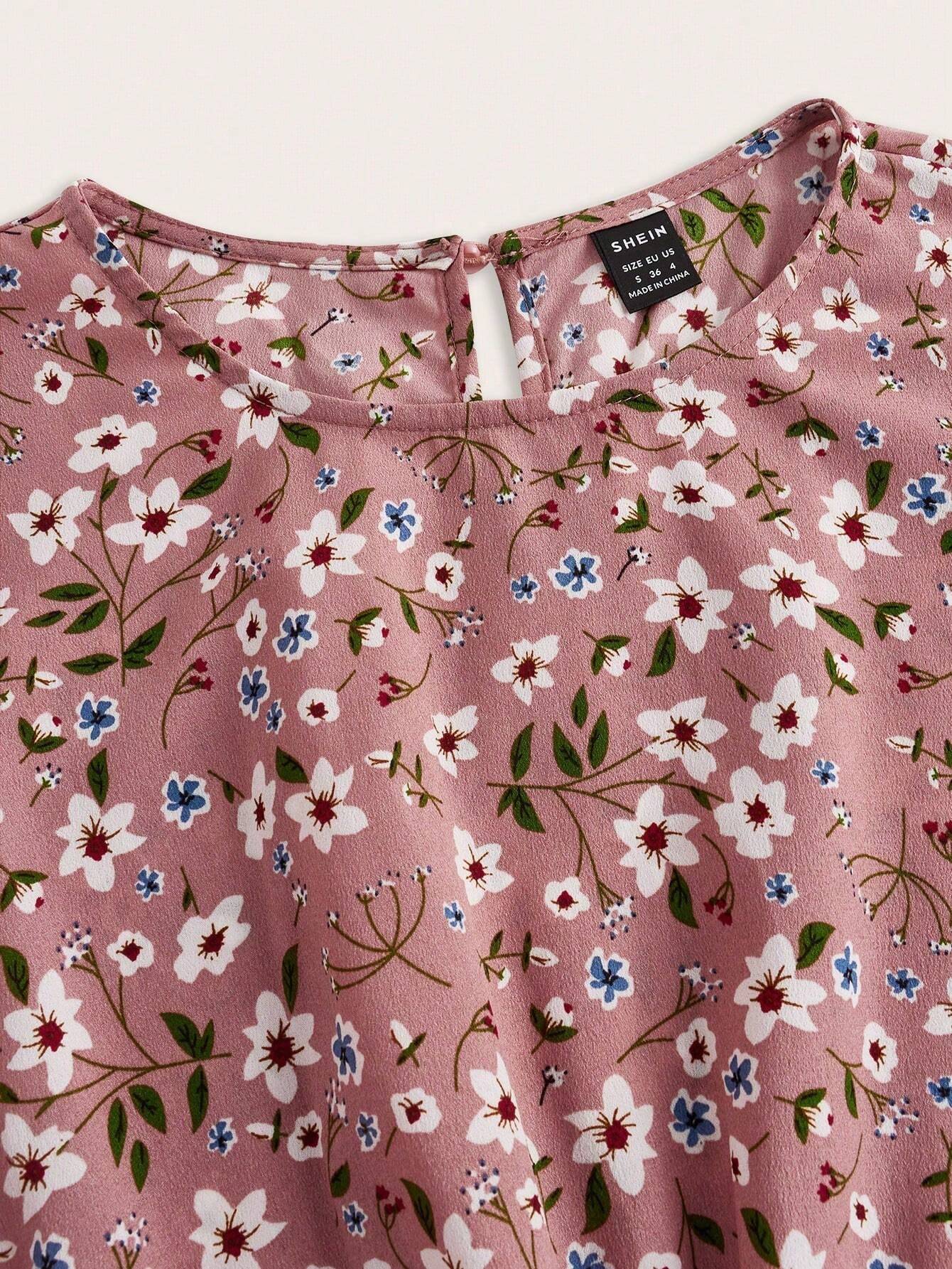 Flora | Women's Floral Print Bishop Sleeve Smocked Waist Maxi Dress