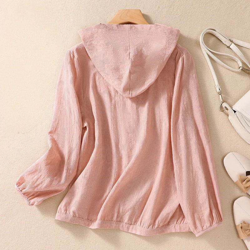 Elara | Hooded Shirt with Relaxed Fit and Soft Fabric