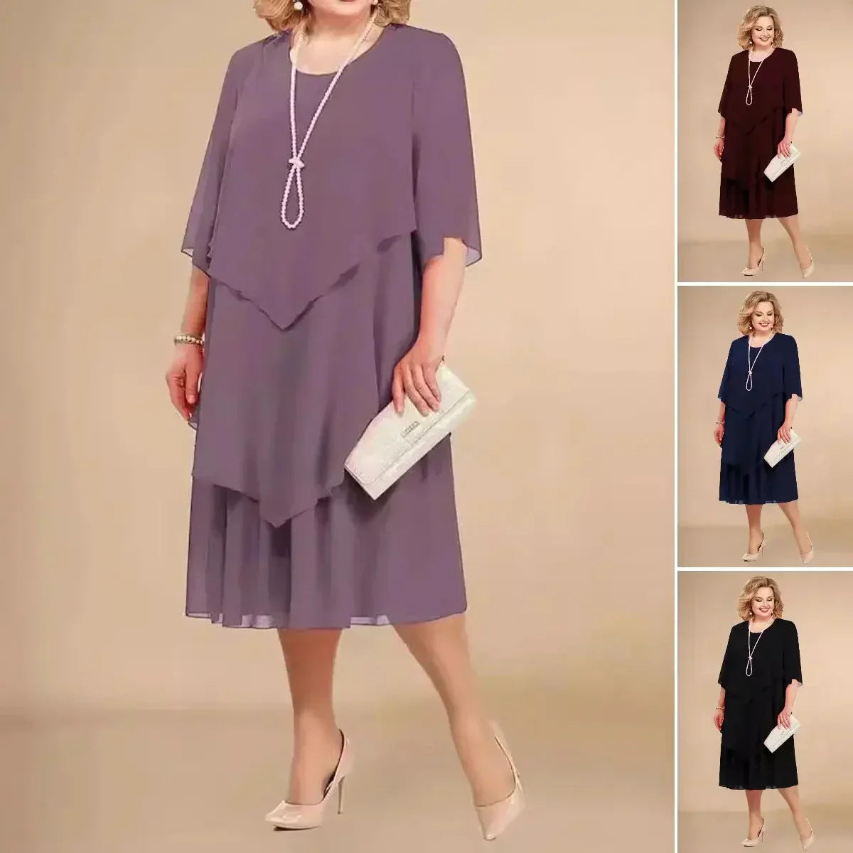 Ellen | Elegant Chiffon Dress