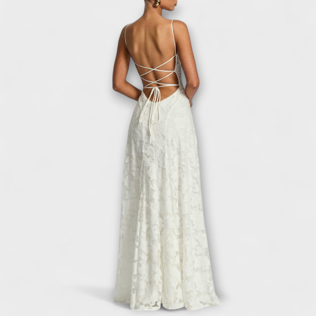 Arabella | Elegant Floral Lace Maxi Dress for Special Events