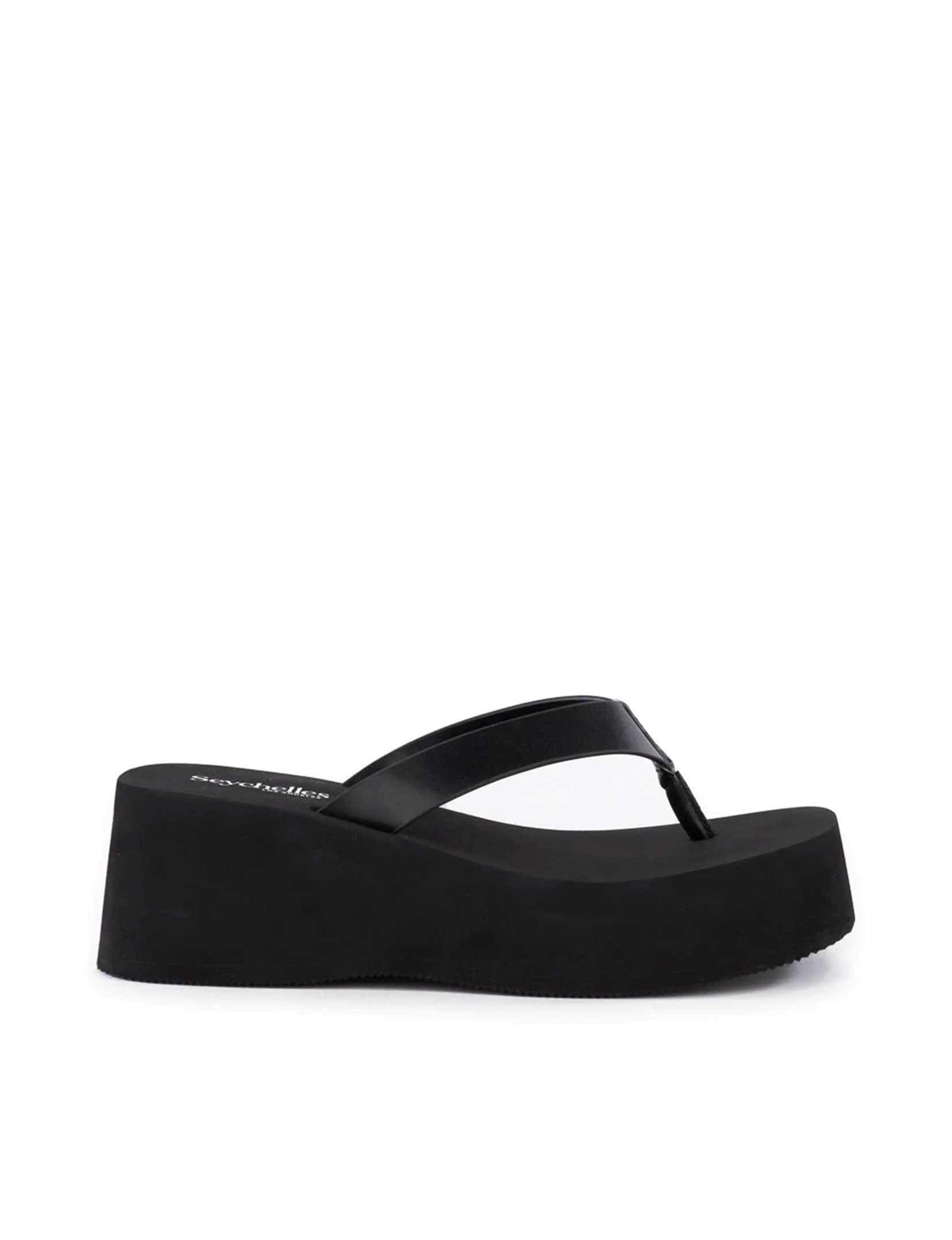 Skyscraper Sandal, Black Leather