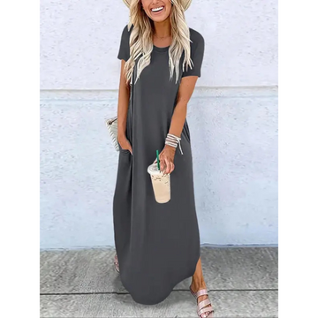 Dora | Casual Summer Round Neck Maxi Dress
