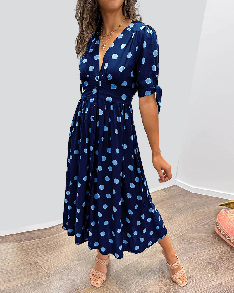 Daisy | Women's Polka Dot Dress with Flattering Fit and Classic Design