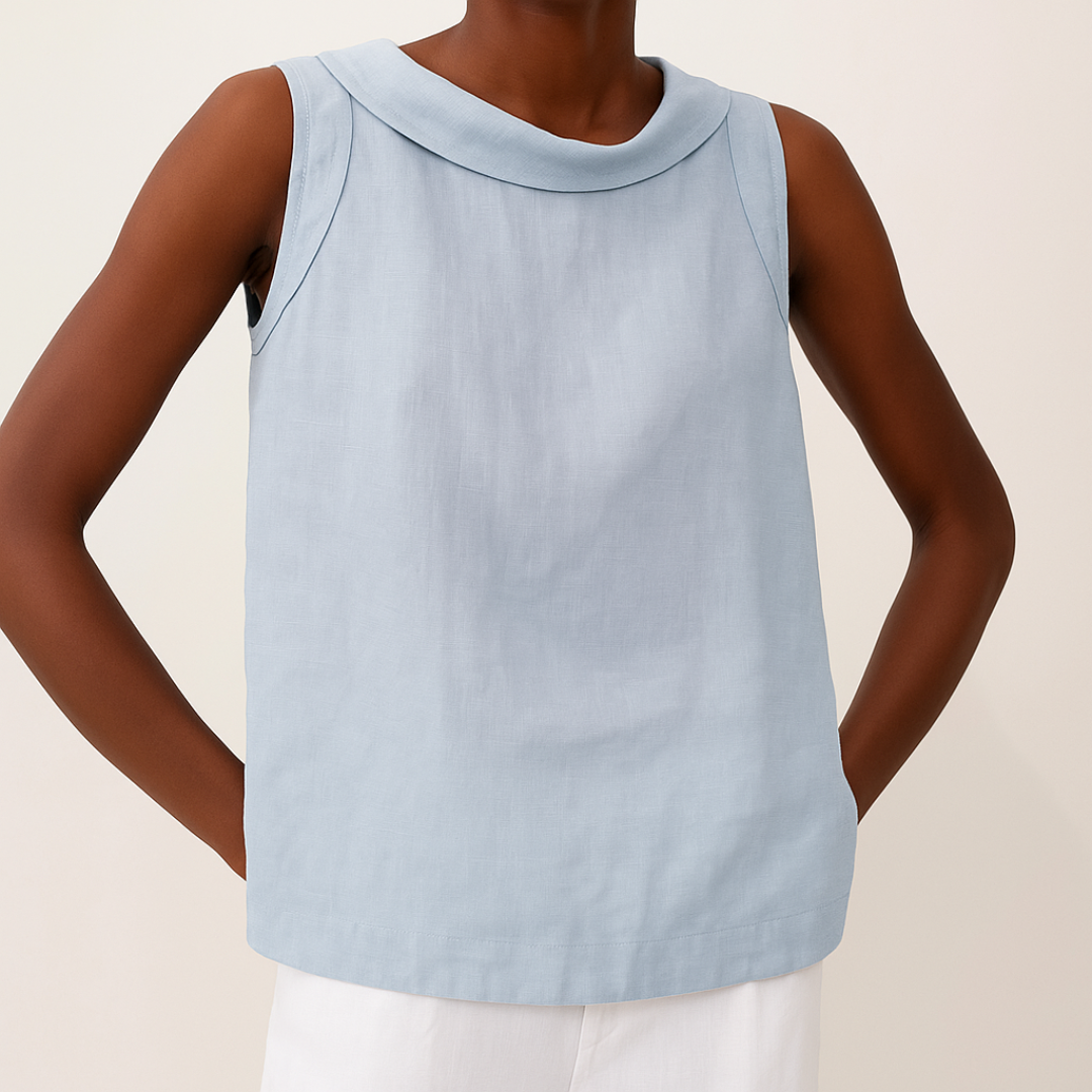 Emberlyn | Roll-Collar Top ¨C unique and memorable