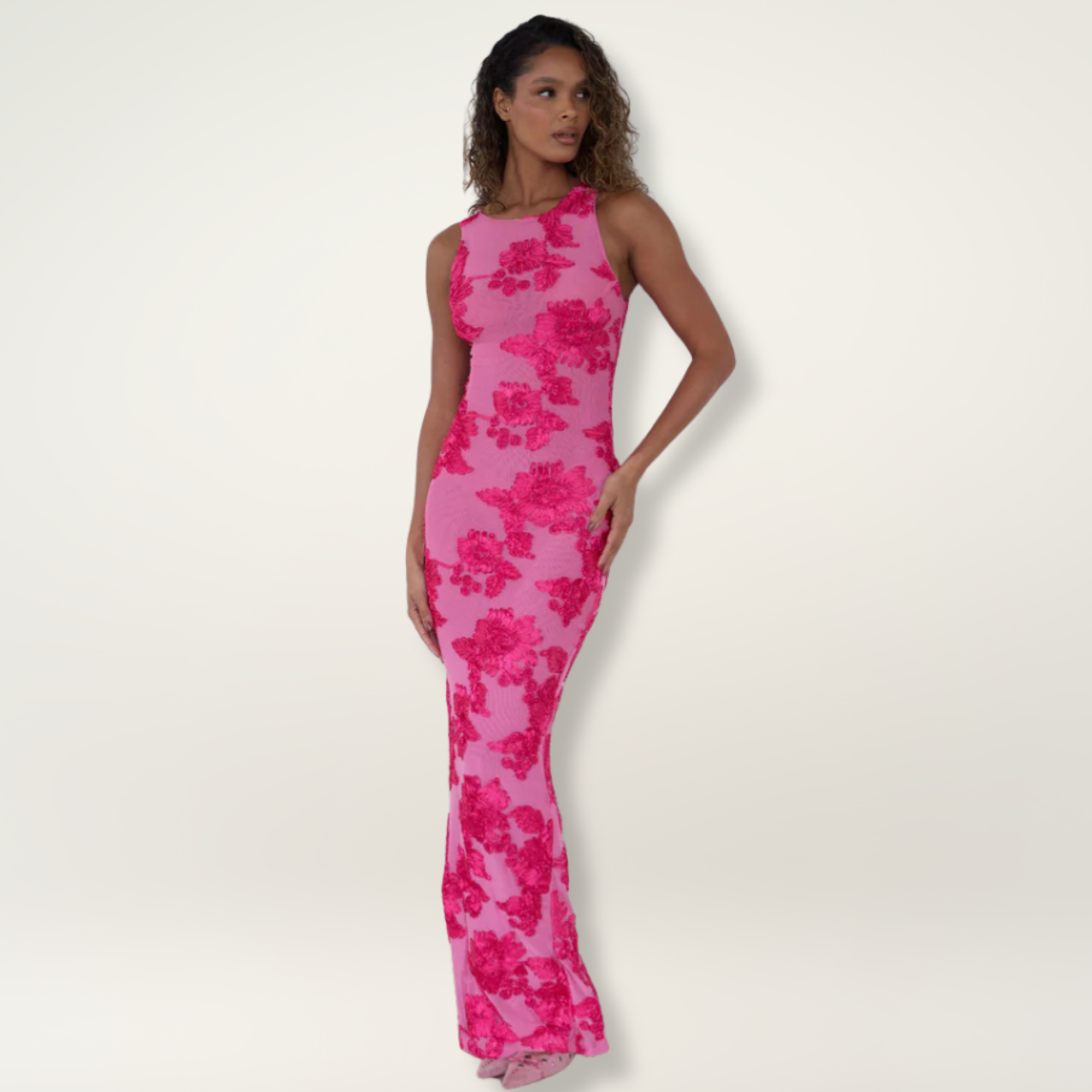 Ellery | Women's Maxi Dress with Floral Print and Sleeveless Design
