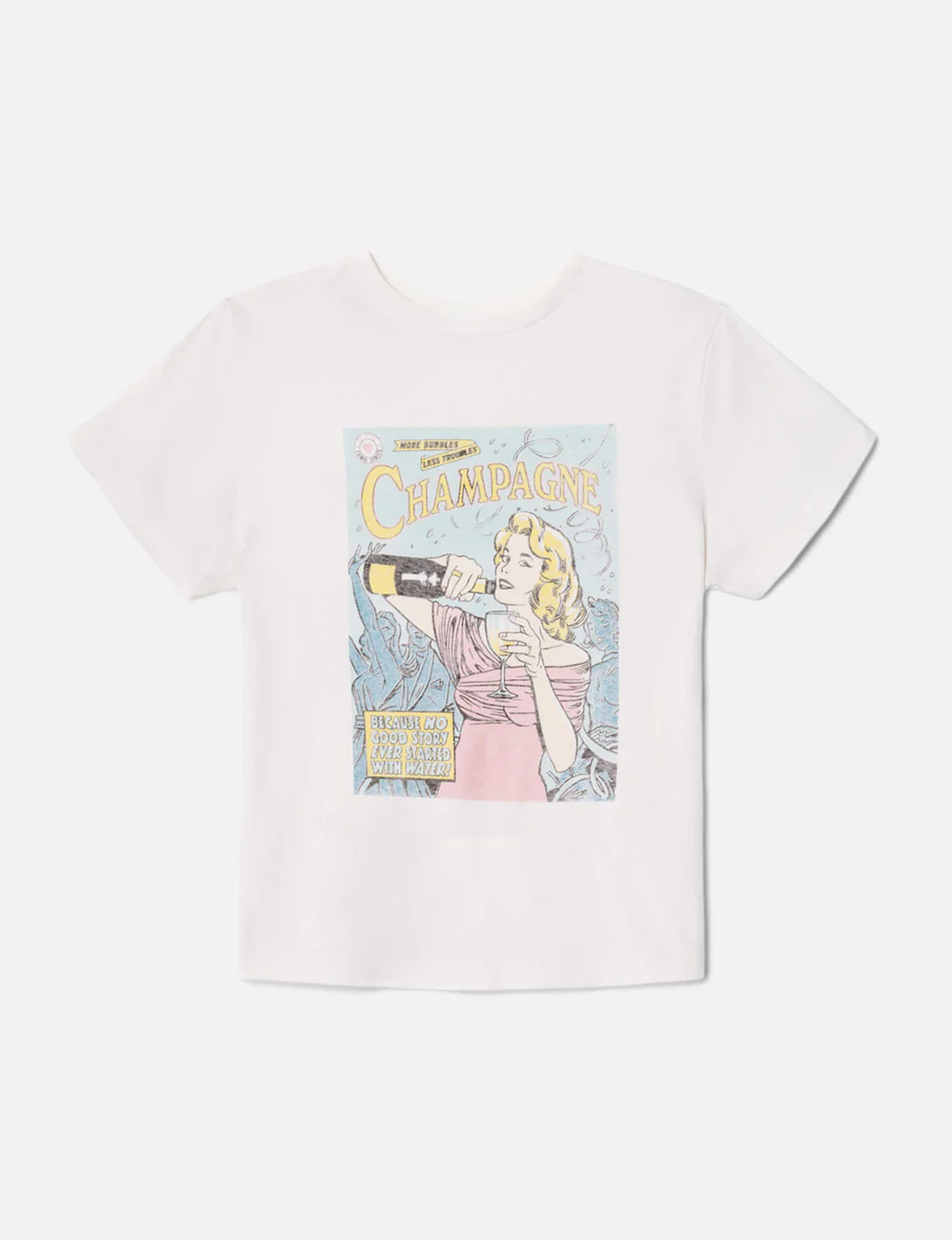 Classic Bubbles Tee, Vintage White
