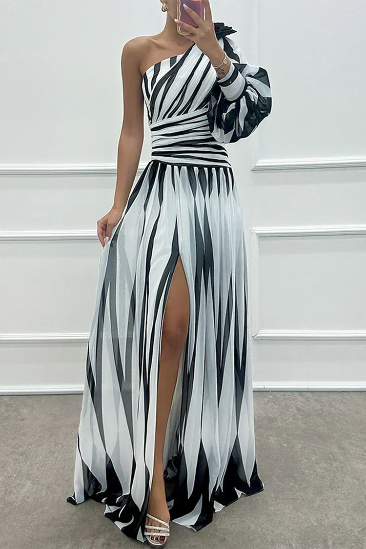Elaria | Women's Asymmetric Maxi Dress with One Shoulder Design and Elegant Style