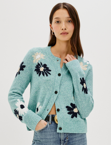 Millie Sweater, Heather Teal