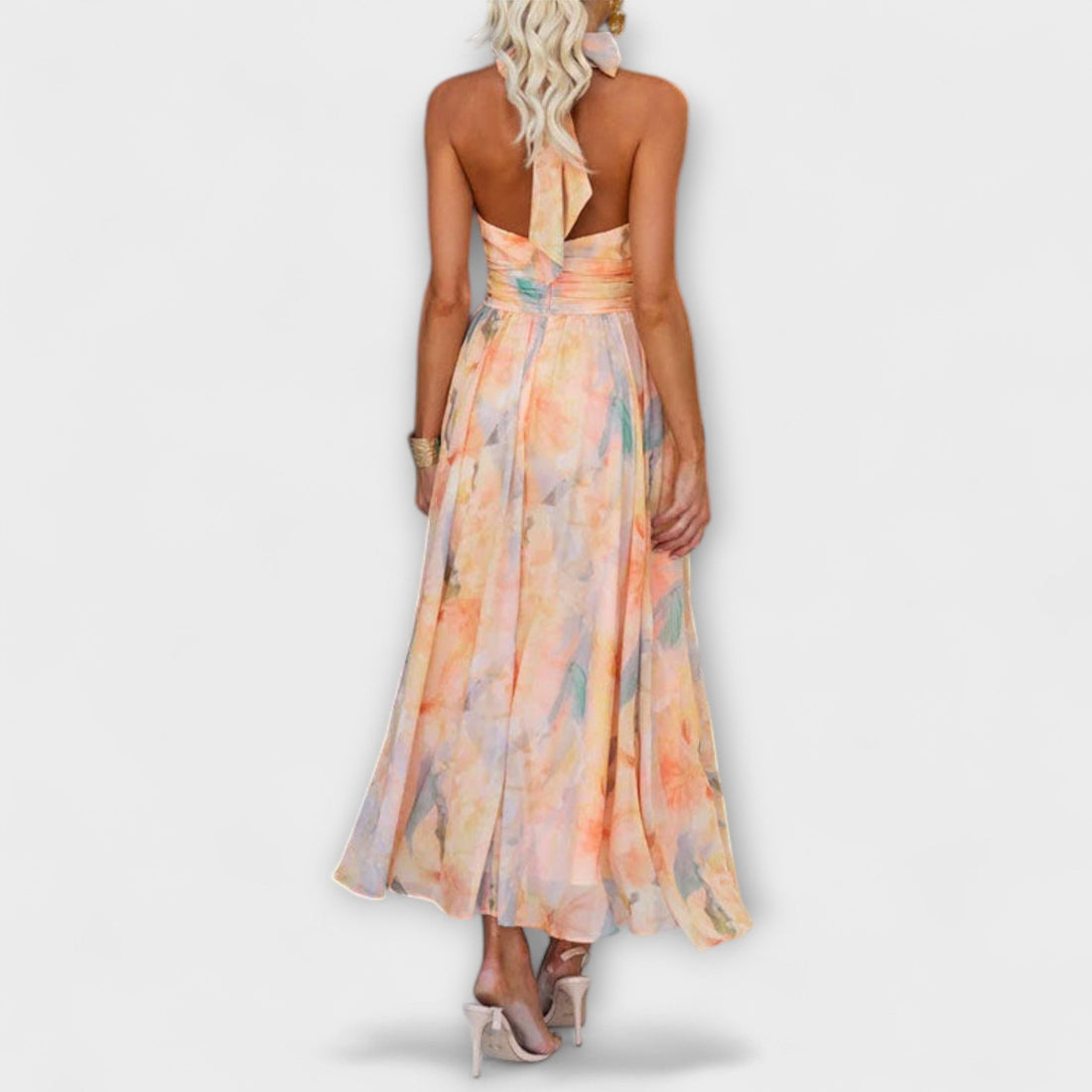 Elowen | Stylish Halter Maxi Dress Perfect for Summer Occasions