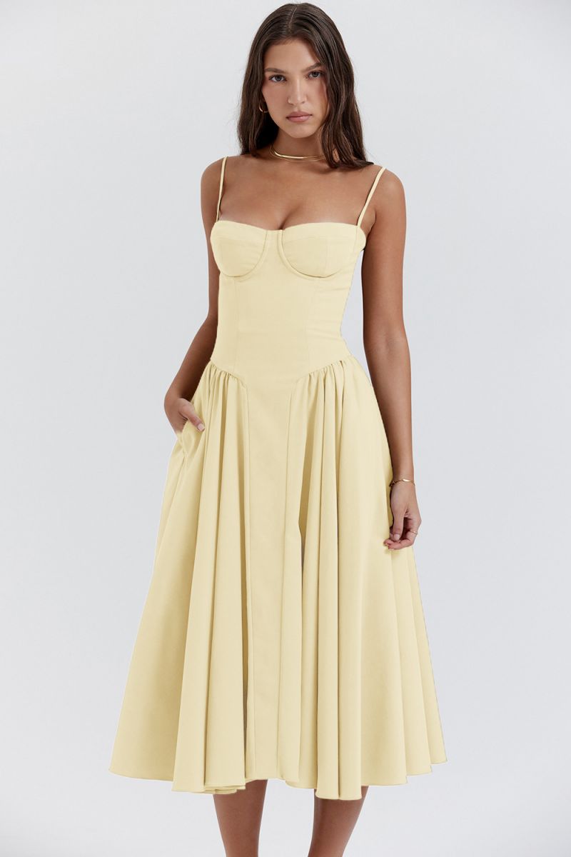 Alara | Women's Evening Dress with A-Line Silhouette and Sleeveless Design