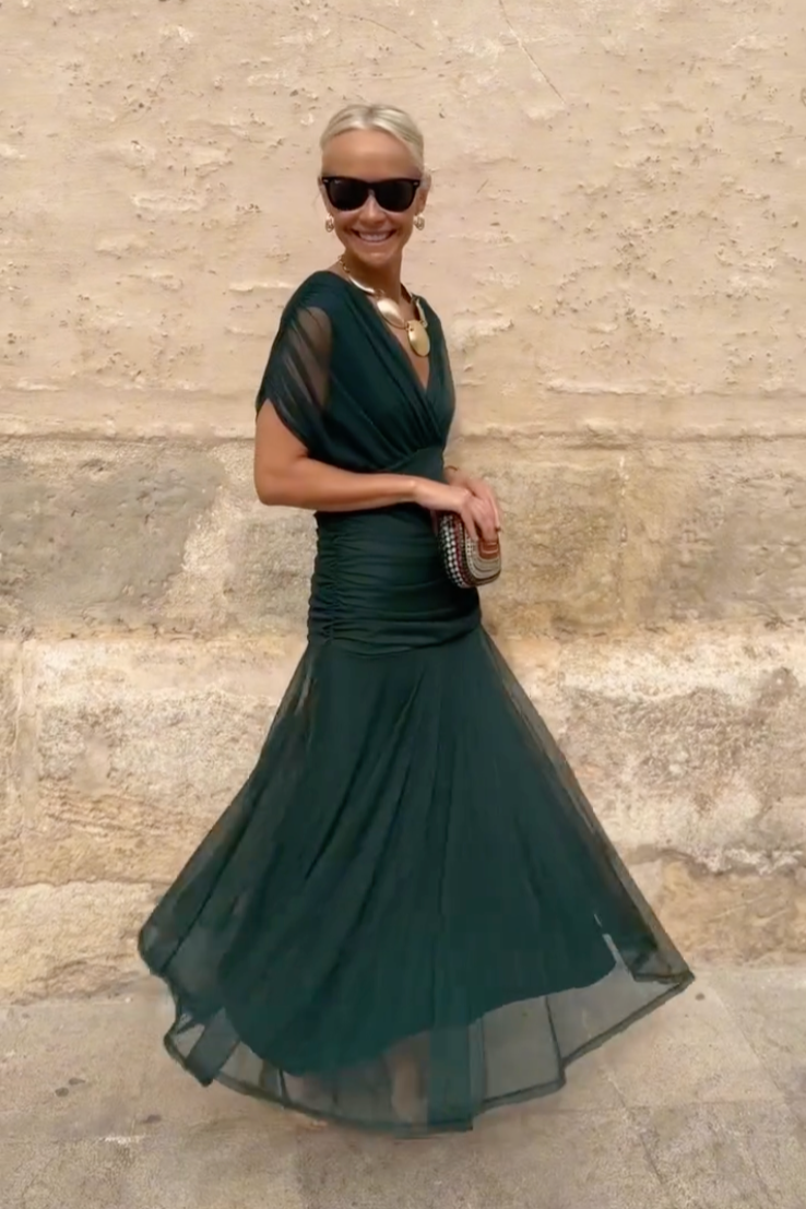 Alison | Elegant V-neck Fantasy Party Maxi Dress