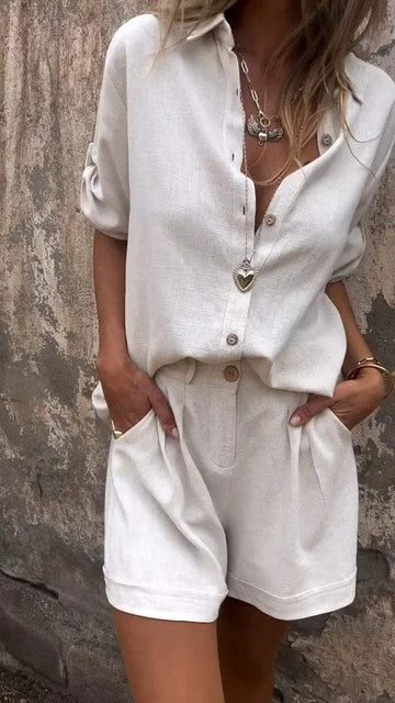 Ellery | Women's Summer Shorts and Top Set with Breathable Fabric and Relaxed Fit