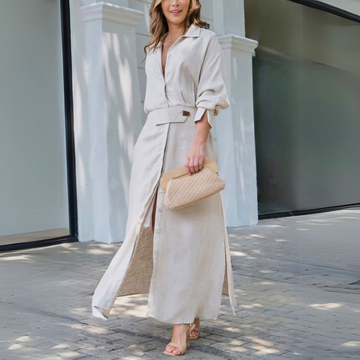 Amara | Elegant Maxi Dress with V-Neck