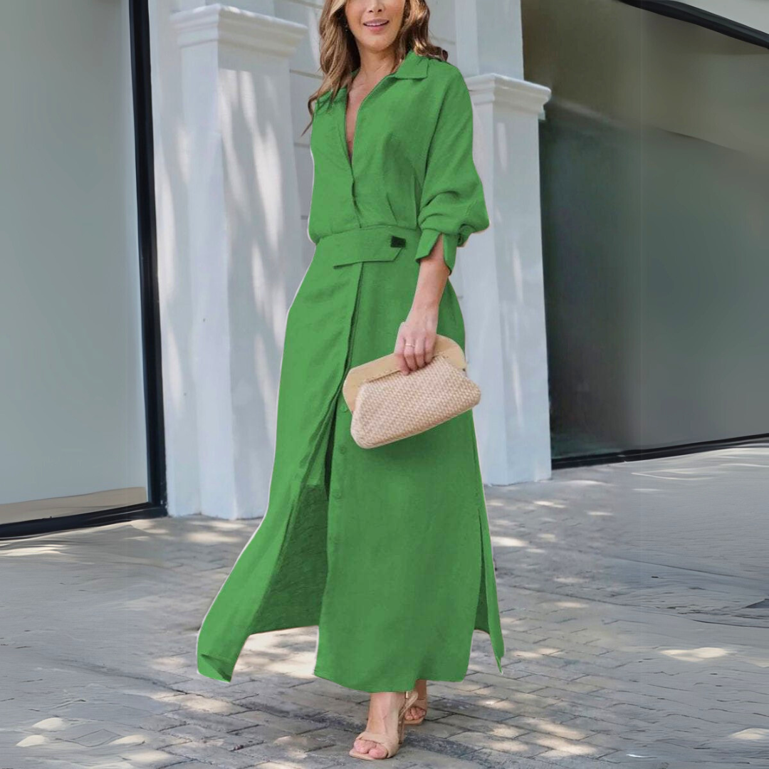 Amara | Elegant Maxi Dress with V-Neck