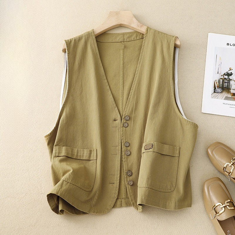 Clara | Button Vest with Relaxed Fit