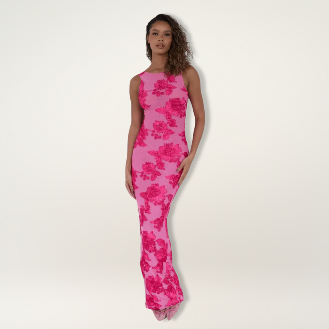Ellery | Women's Maxi Dress with Floral Print and Sleeveless Design