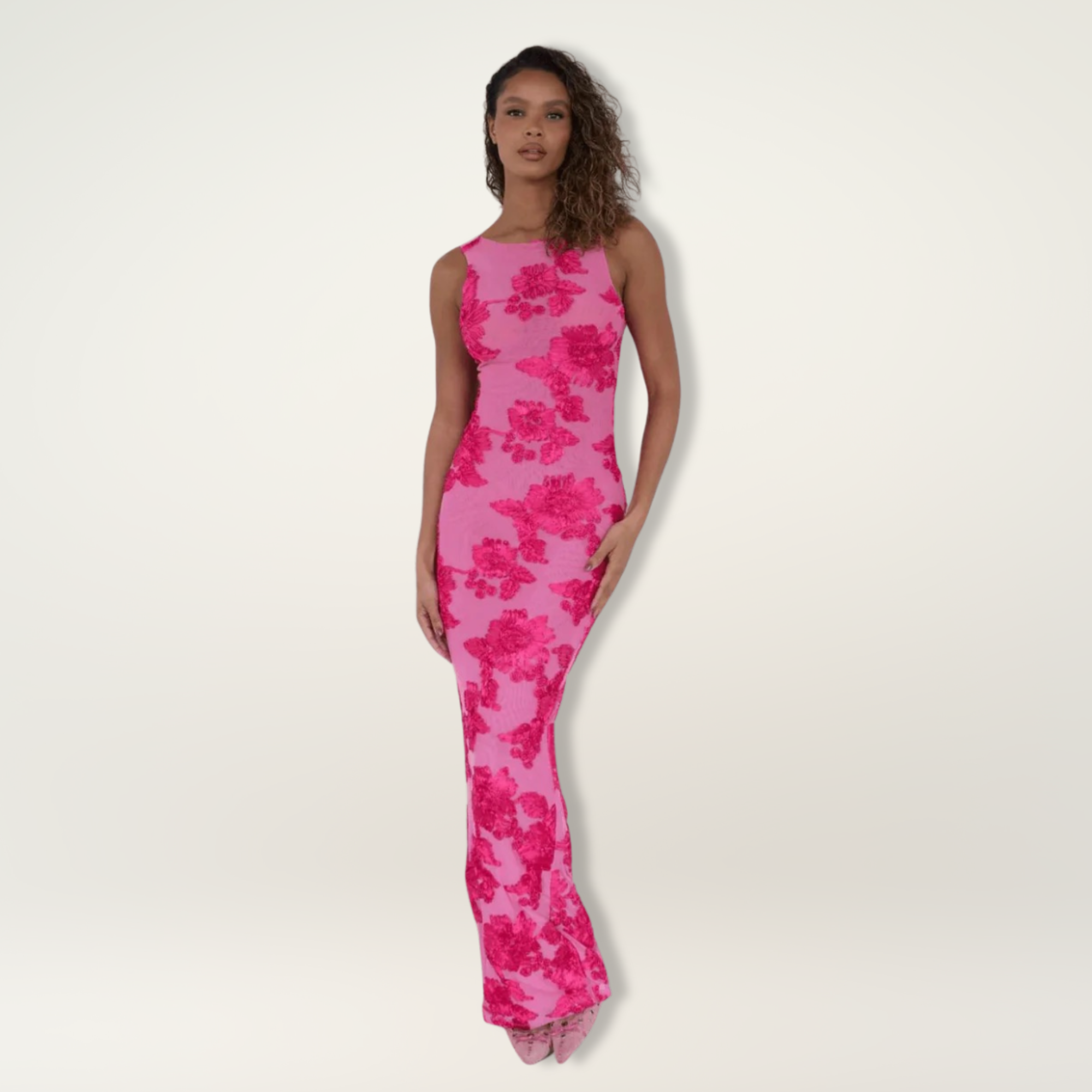 Ellery | Women's Maxi Dress with Floral Print and Sleeveless Design