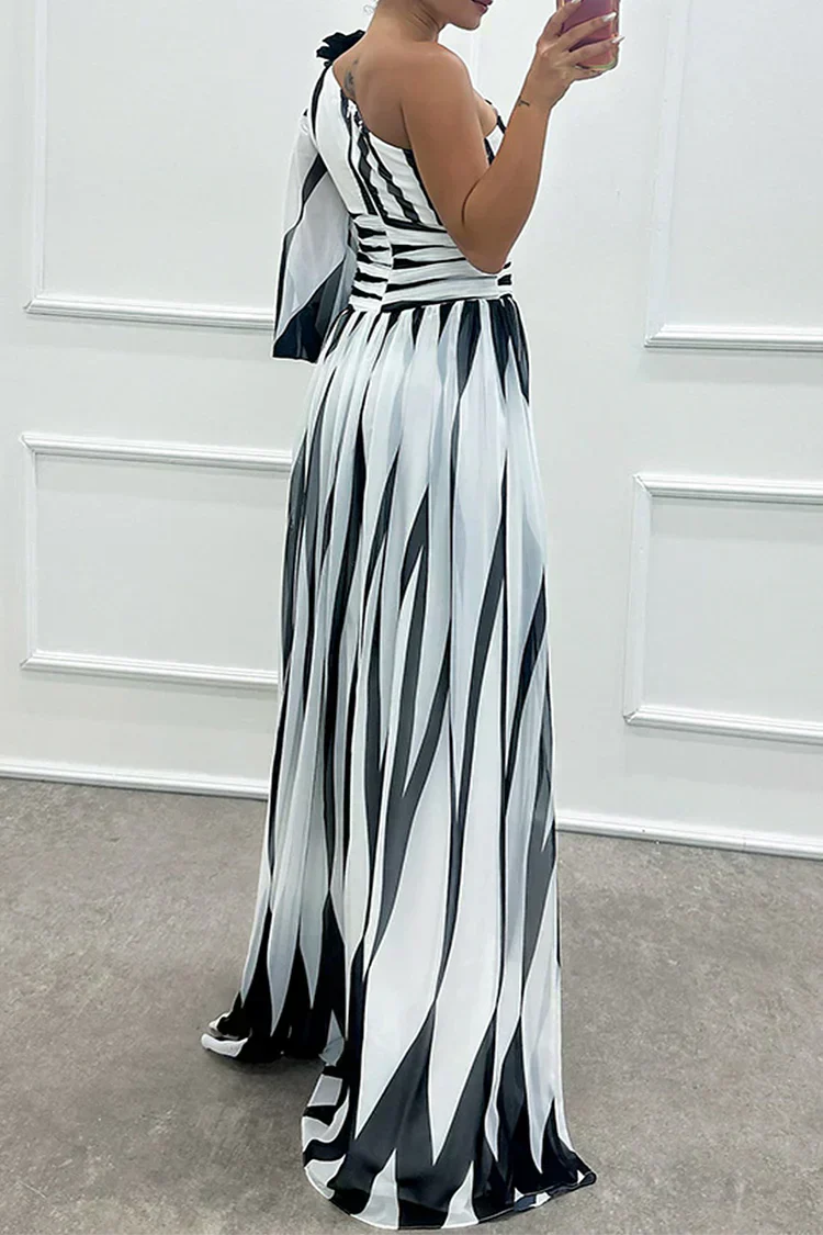 Elaria | Women's Asymmetric Maxi Dress with One Shoulder Design and Elegant Style