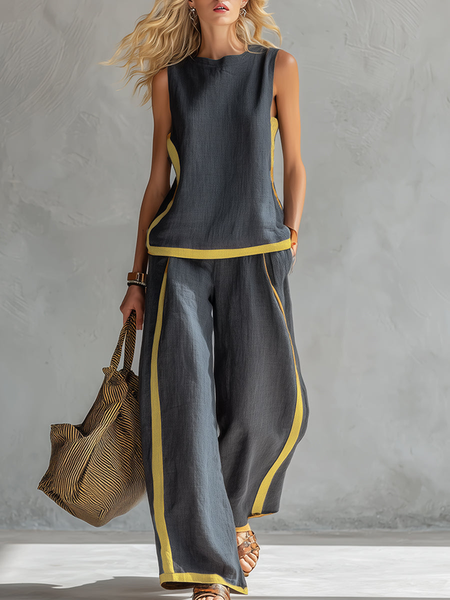Amara | Elegant And Casual Vest And Pants Set