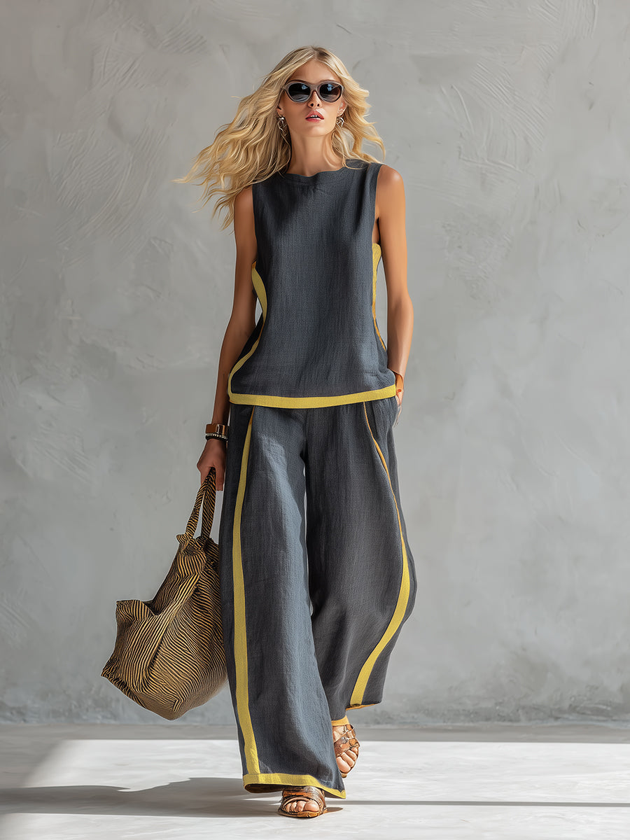 Amara | Elegant And Casual Vest And Pants Set