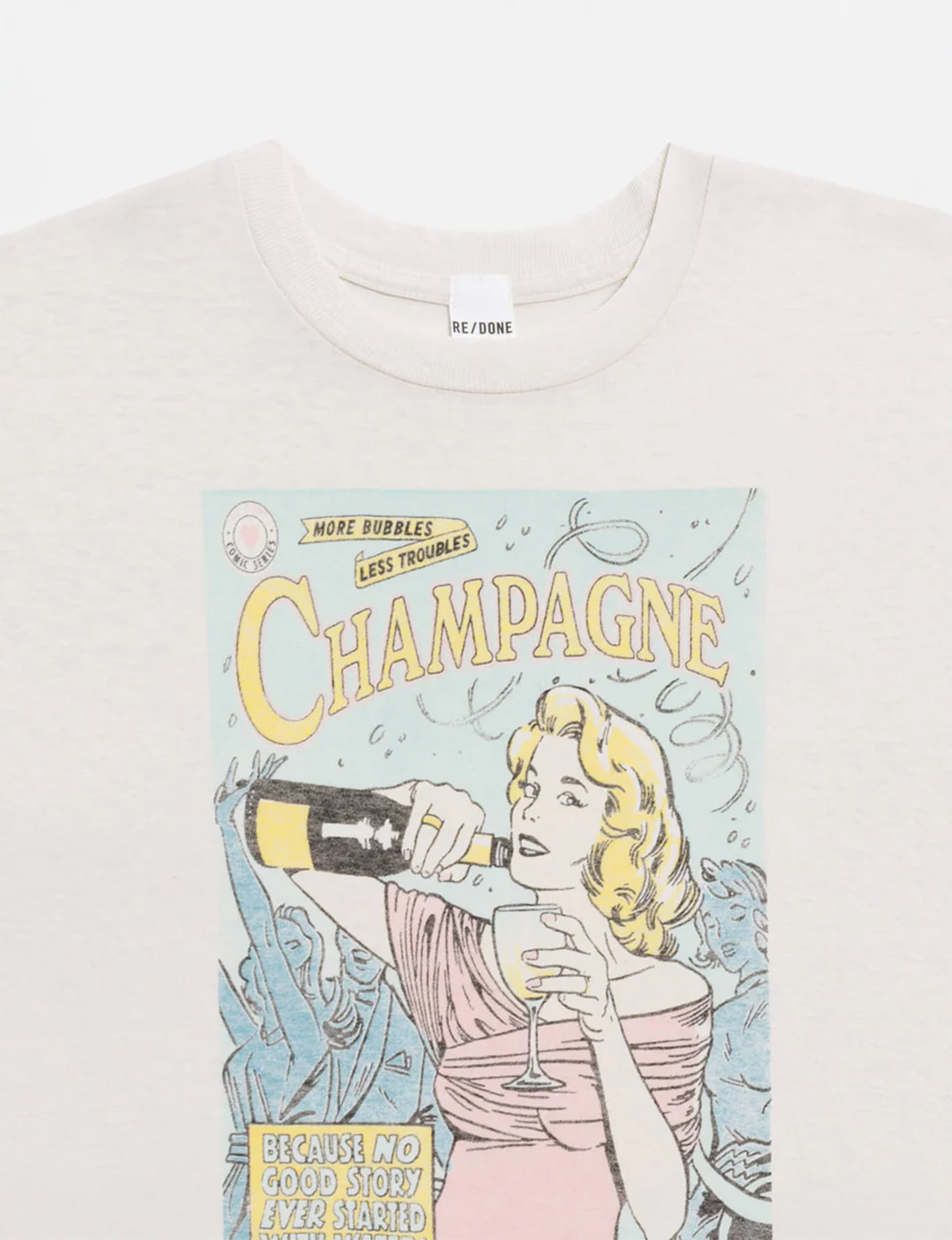 Classic Bubbles Tee, Vintage White
