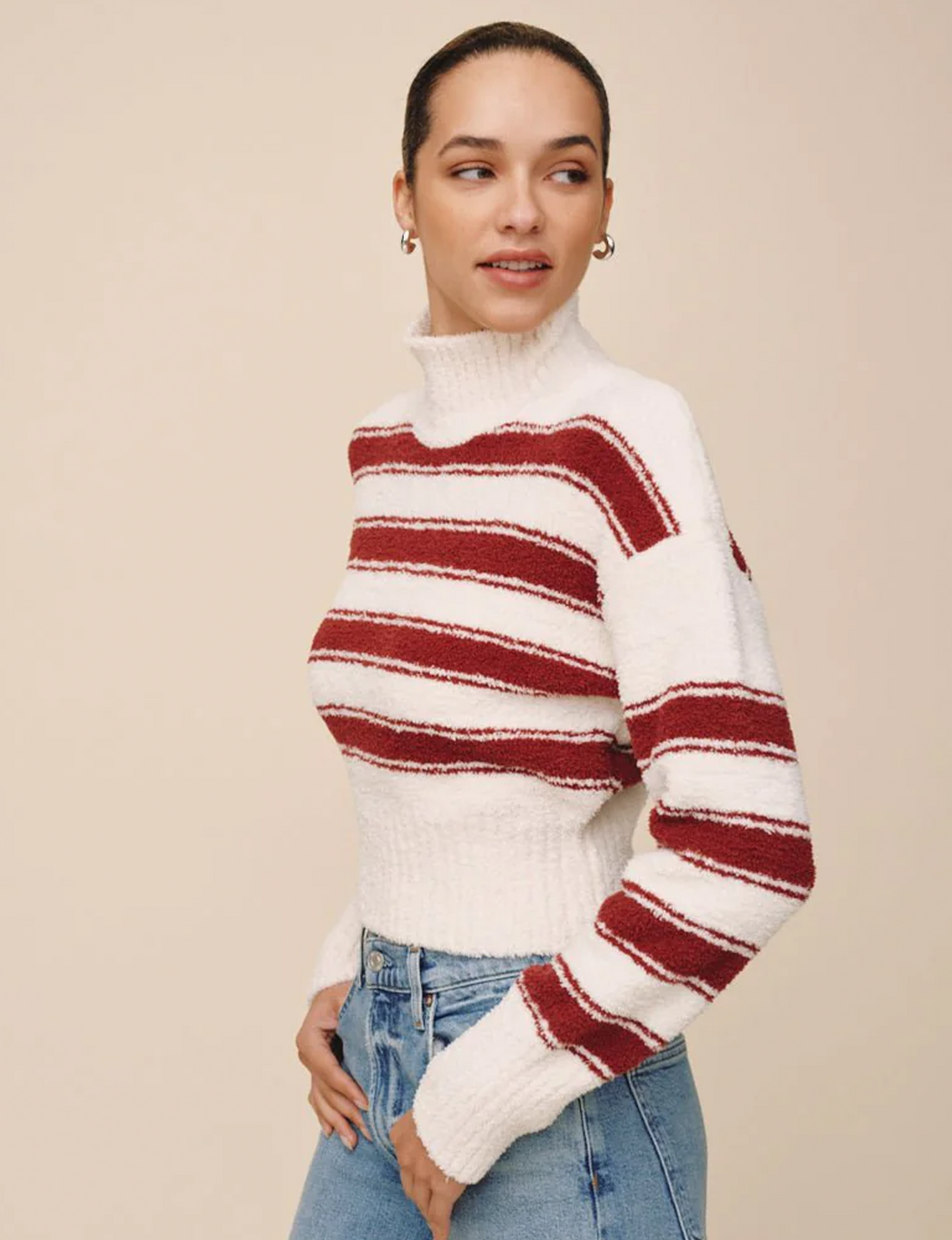 Cane Sweater, Peppermint Bark