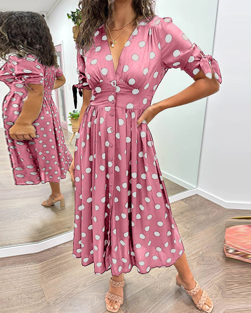 Daisy | Women's Polka Dot Dress with Flattering Fit and Classic Design