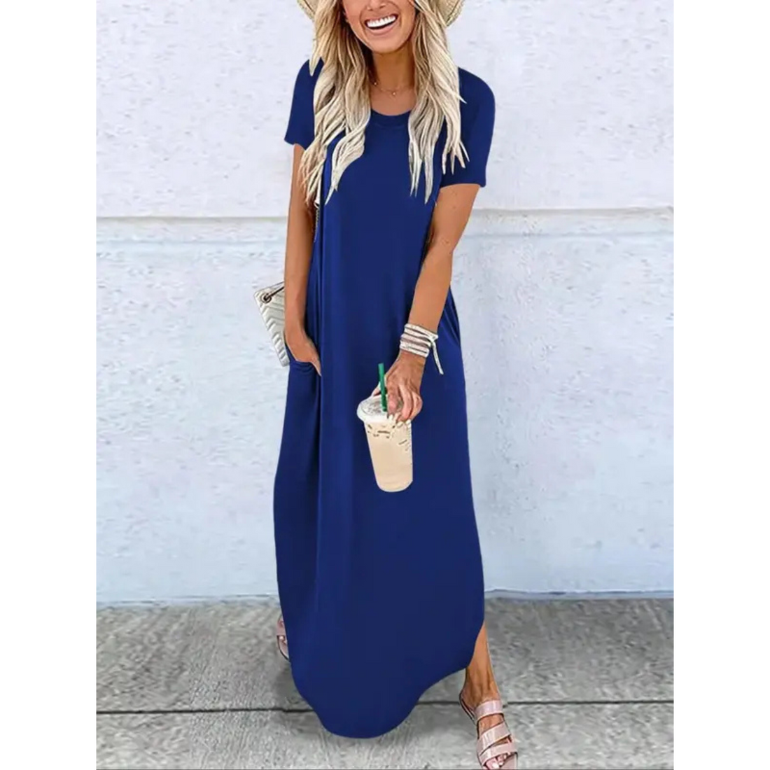 Dora | Casual Summer Round Neck Maxi Dress