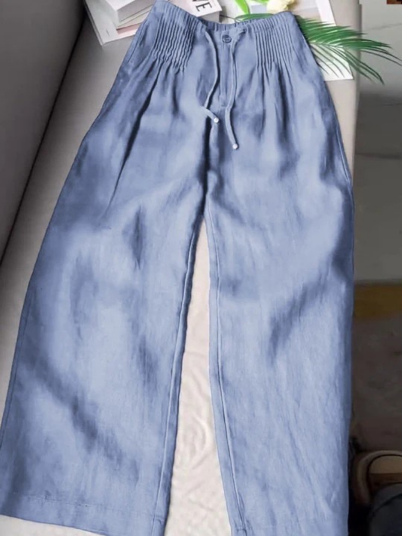 Elowen | Wide-Leg Trousers with Elastic Waist and Lightweight Fabric